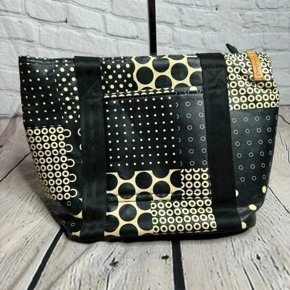 Donna Sharp Black/Cream Shoulder Bag - Picture 1 of 8